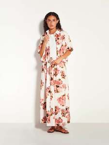 Romantic: Everly Shirt (Ruffled Tulips Cotton) Glow