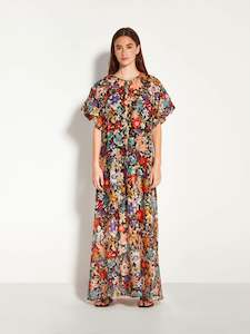 Bold: Emmy Dress (Petal Parade Linen Silk) Ember