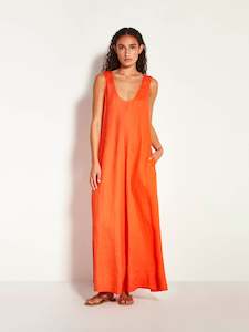 Vanya Dress (Soft Linen) Poppy