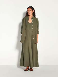 Elara Shirt (Soft Linen) Khaki