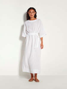 Kiko Dress (Vintage Linen) White