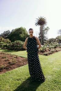 All 2: Aria Dress (Polka Crush) Black/Chalk