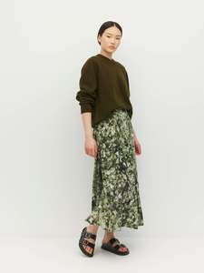 Arcade Skirt (Gypsy Flora Crepe) Seagrass