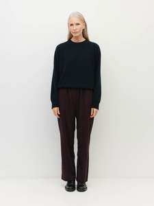 Trousers: Travel Pant (Bonotto Crepe) Plum