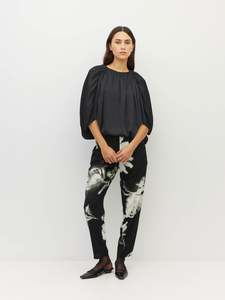 Trousers: Leonard Pant (Inkflower Silk CDC) Carbon