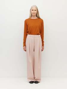 Trousers: Vela Pant (Relaxed Suiting) Clay Rose