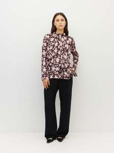 250 500: Sukie Top (Dusk Blossom Plisse) Rose Lustre