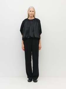 Dress Satin: Una Top (Dress Satin) Gloss Black