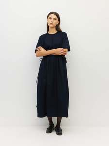 Dima Tunic (Textured Cotton) Navy Linear