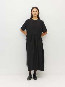 Short Sleeve Dresses: Dima Tunic (Silk CDC) Black