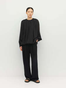 Indra Blouse (Georgette Yoryu) Black