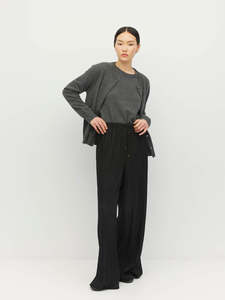 All 1: Pleat Pant (Drape Pleat) Black Plisse