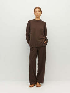 All 1: JHL Crew Sweater (Cotton Cashmere) Chocolate