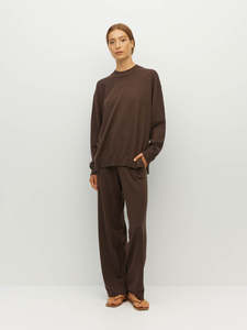 JHL Wide Trackpant (Cotton Cashmere) Chocolate