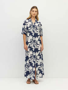 Isle Shirtdress (Shadow Floral Silk CDC) Silhouette