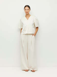 Vesper Jacket (Sculptural Satin) Antique Pearl