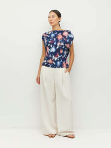 Eventwear: Monaco Top (Rosette Haze Crepe) Night Fall