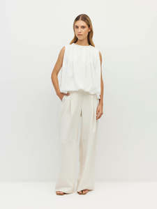 Calder Top (Cloud Chiffon) White