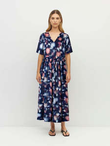 Vima Tunic (Rosette Haze Crepe) Night Fall