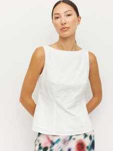 Bernie Top (Crushed Cotton) White