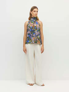 Zelda Blouse (Electric Meadow Cotton) Blue Light