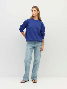 Cotton Sweatshirt (Cotton Knit) Cobalt