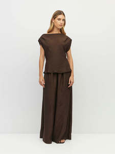 Monaco Top (Soft Matte Satin) Chocolate Crush