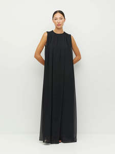 Indra Dress (Georgette Yoryu) Black