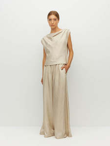 Monaco Top (Soft Matte Satin) Champagne Crush