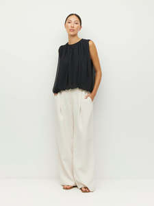Calder Top (Georgette Yoryu) Black