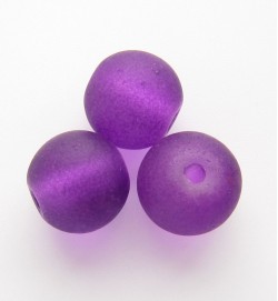 Products: Frosted Round 8mm Glass Beads Purple