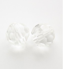 Faceted Round 10mm Glass Beads Crystal