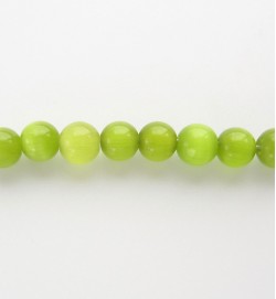 Cats Eye Rounds 4mm Olive