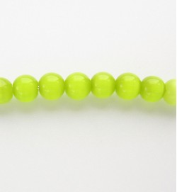 Cats Eye Rounds 4mm Lime
