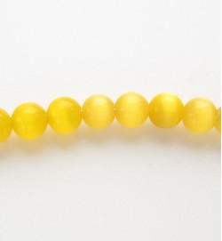 Cats Eye Rounds 4mm Yellow
