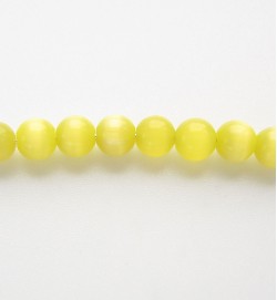 Cats Eye Rounds 4mm Light Yellow