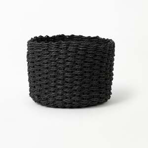 Natural Materials Bamboo Flax Reed Etc: Black Flower Baskets