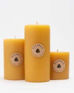 Gift Home Decor: Pillar Beeswax Candles