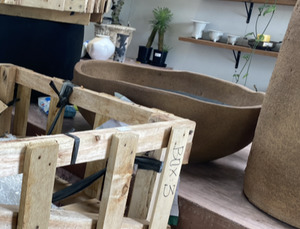 Pots Planters: Toasted low bowl