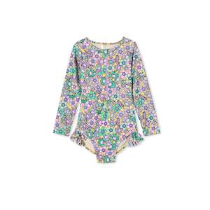 Milky Teen Retro L/S Swimsuit (Multi)