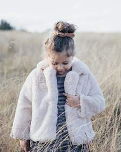 Tween Girl: Love Henry Girls Fur Coat (Blush)