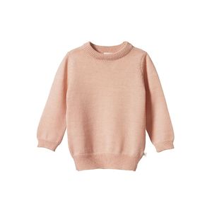 Clothing Toddler Jumpers Sweats: Nature Baby Merino Knit Pullover (Rose Dust)