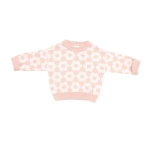 Clothing Toddler Jumpers Sweats: KYND Baby Jacquard Knit Jumper (Pearl)
