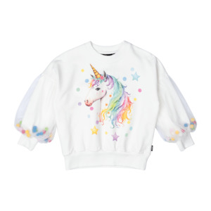 Clothing Toddler Jumpers Sweats: RYK Unicorn Tulle Sleeve Sweatshirt