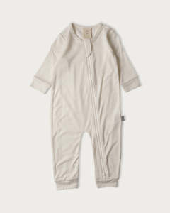 Clothing Baby Sleepwear: Babu Merino All In One Slim Fit (Cream)