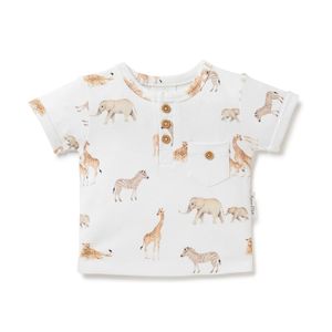 Clothing Toddler Tops: A&O Savanna Henley Top (White)