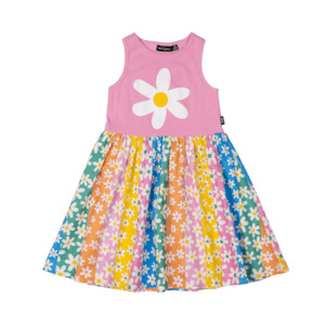Clothing Toddler Dresses Skirts: RYK Floral Stripes Singlet Dress