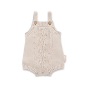 Clothing Toddler Playsuits Rompers: A&O Oatmeal Cable Knit Romper