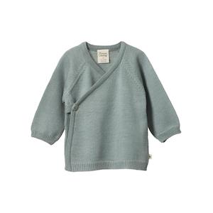 Clothing Baby Jumpers Sweats: Nature Baby Merino Knit Kimono Jacket (Sage)