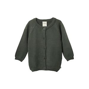 Clothing Baby Jumpers Sweats: Nature Baby Merino Knit Cardigan (Thyme)